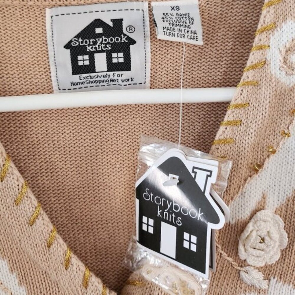 Storybook Knits Romantic Angels Cardigan‎ Top Sweater XS - Picture 4 of 5